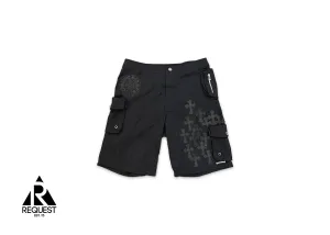 1/1 Motif Cargo Swim Trunks "Black Crosses"