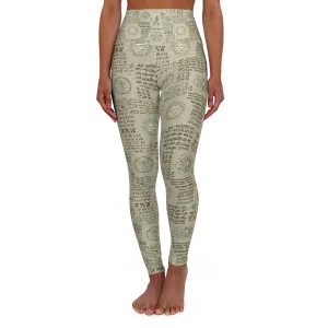 Alchemy Print-High Waisted Yoga Leggings (AOP)