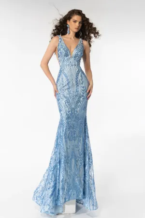 Ava Presley 39204 Long Prom Dress Fitted Mermaid Plunging V Neckline Formal Pageant Gown