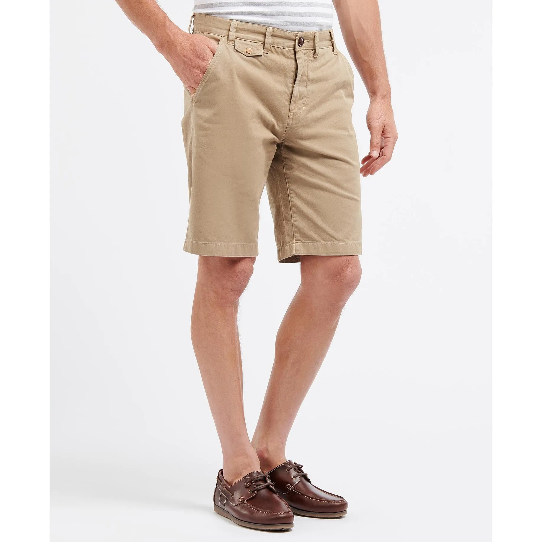 Barbour Neuston Twill Mens Shorts - Stone