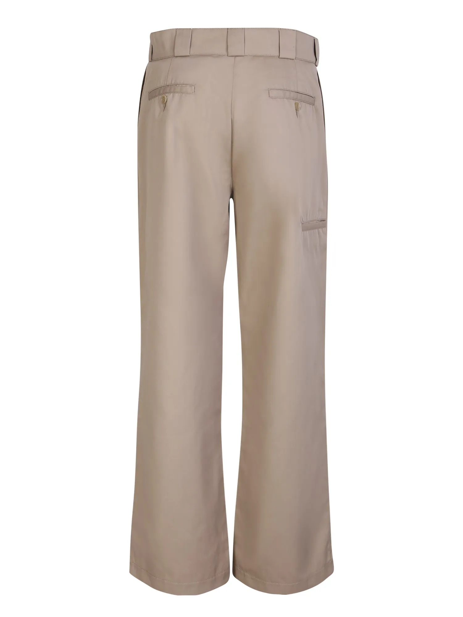 Beige straight leg trousers