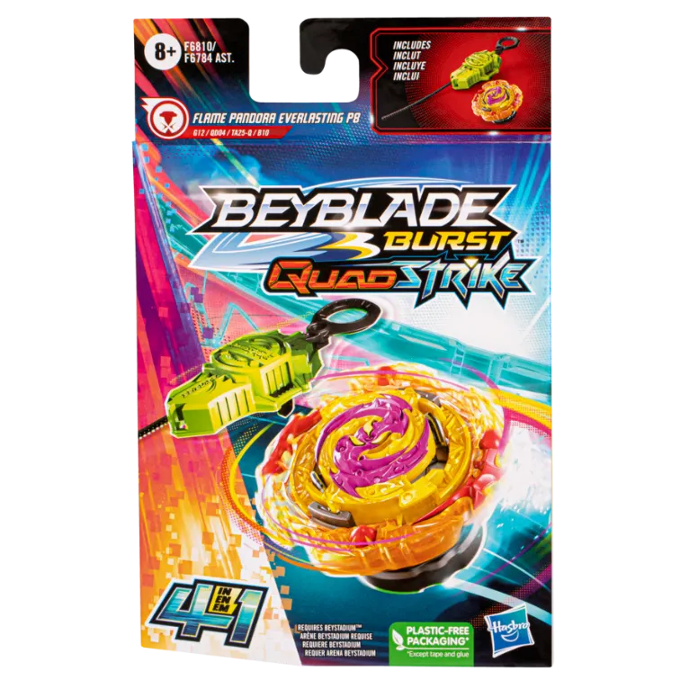 Beyblade Burst Quadstrike Flame Pandora Everlasting P8 Starter Pack