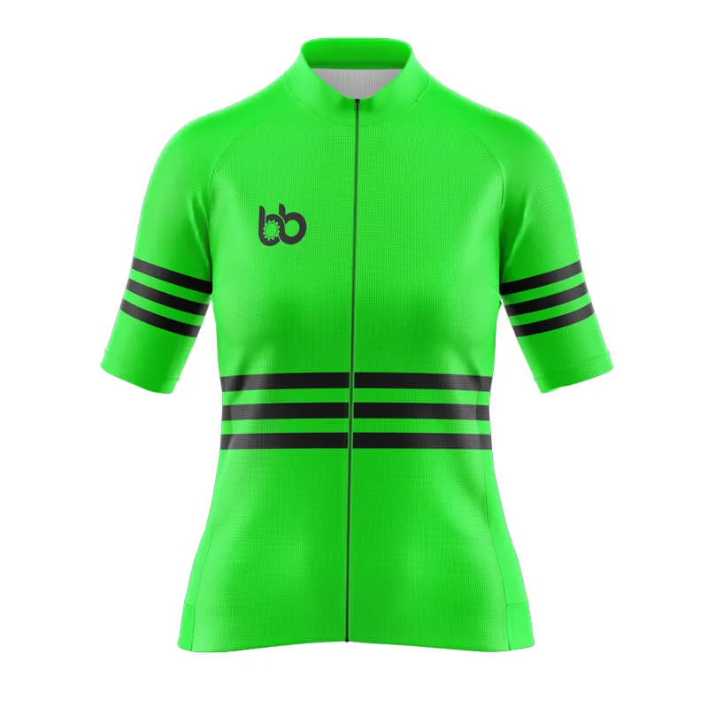 Bicycle Booth Stripes (Green) Aero Jerseys [CLEARANCE]