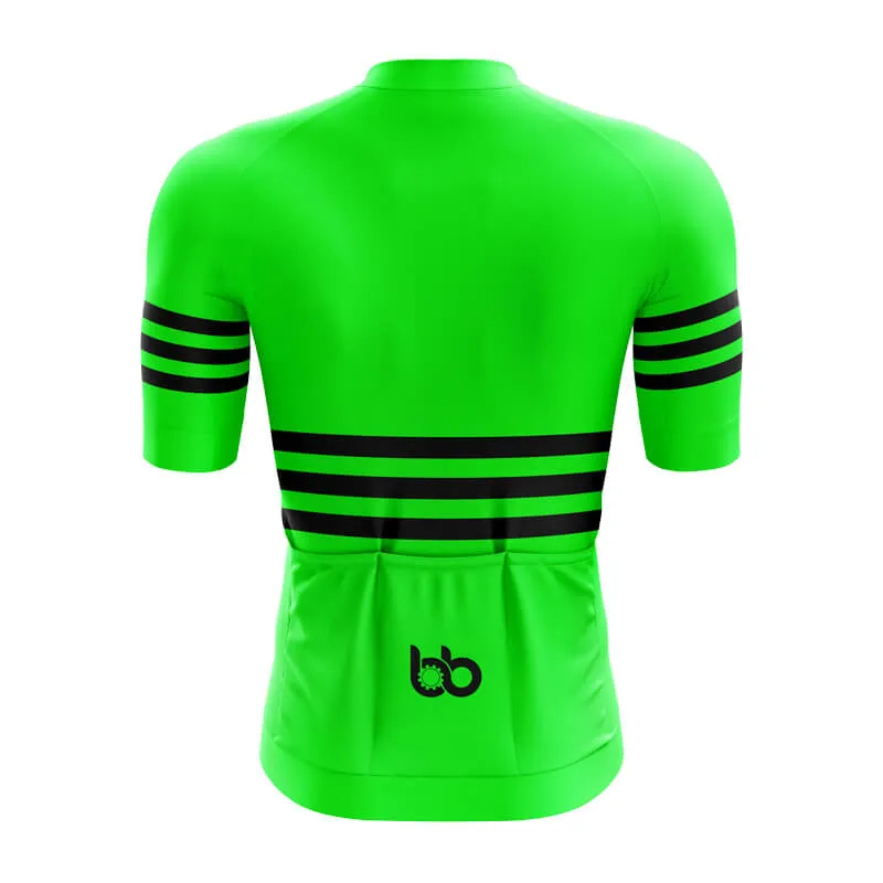 Bicycle Booth Stripes (Green) Aero Jerseys [CLEARANCE]