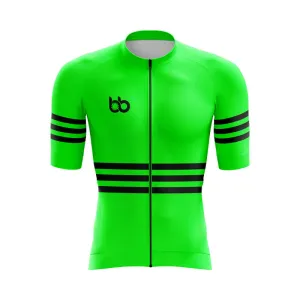 Bicycle Booth Stripes (Green) Aero Jerseys [CLEARANCE]