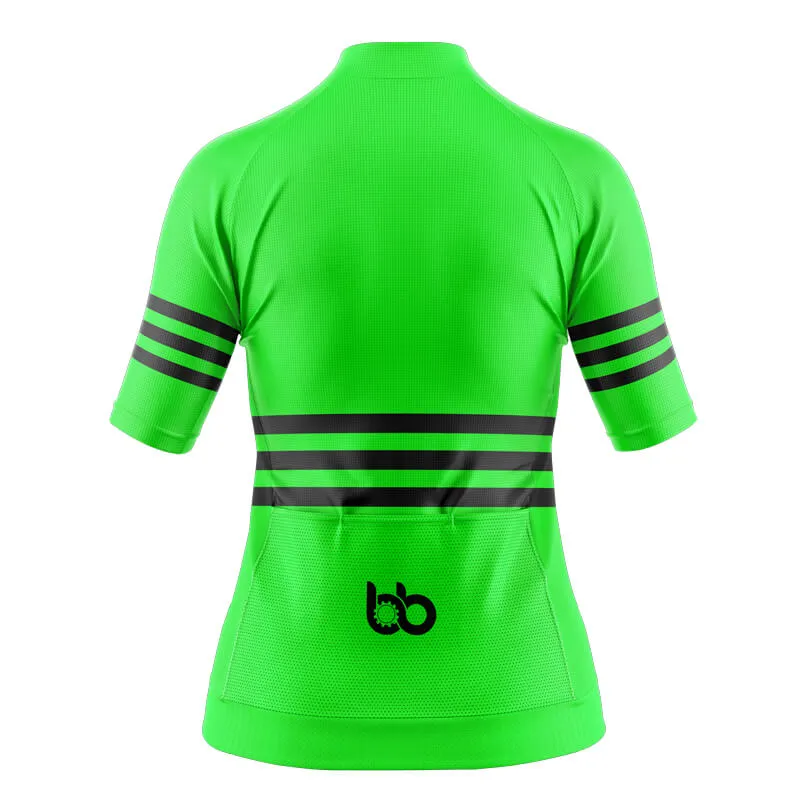 Bicycle Booth Stripes (Green) Aero Jerseys [CLEARANCE]