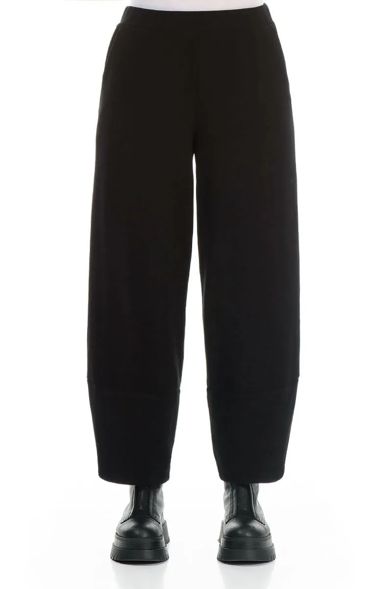 Black Cotton Jersey Trousers