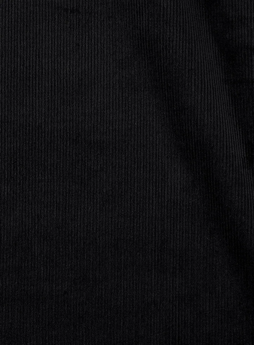 Black Stretch Pin Corduroy Suit