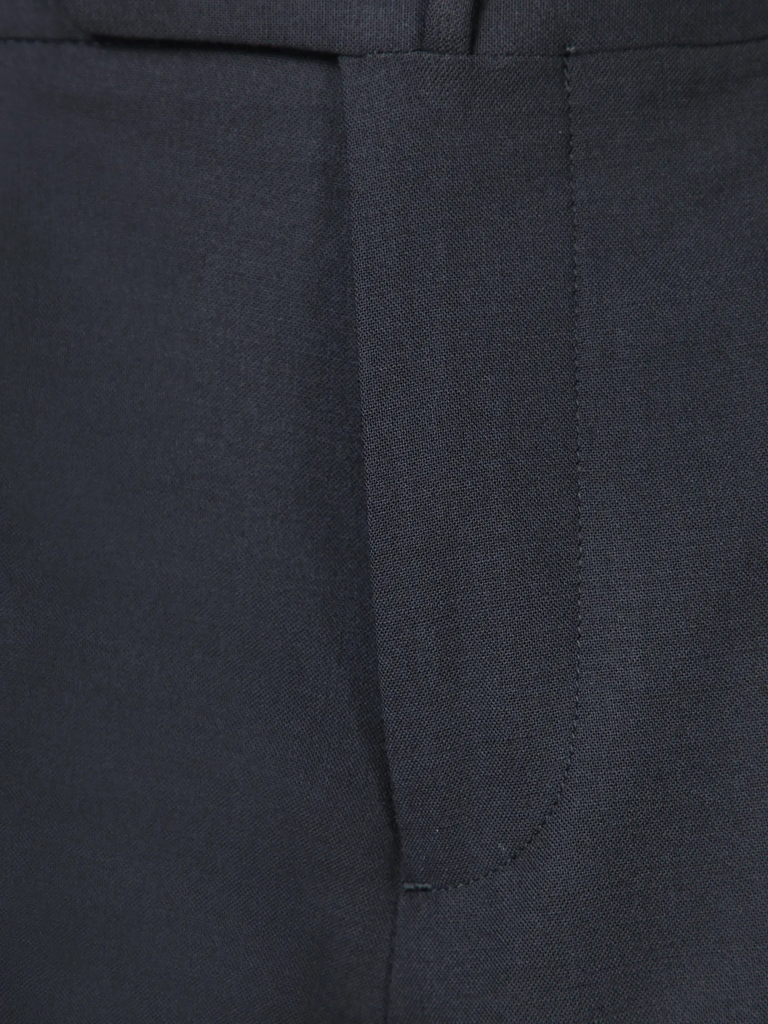 Blue Stretch Wool Trousers