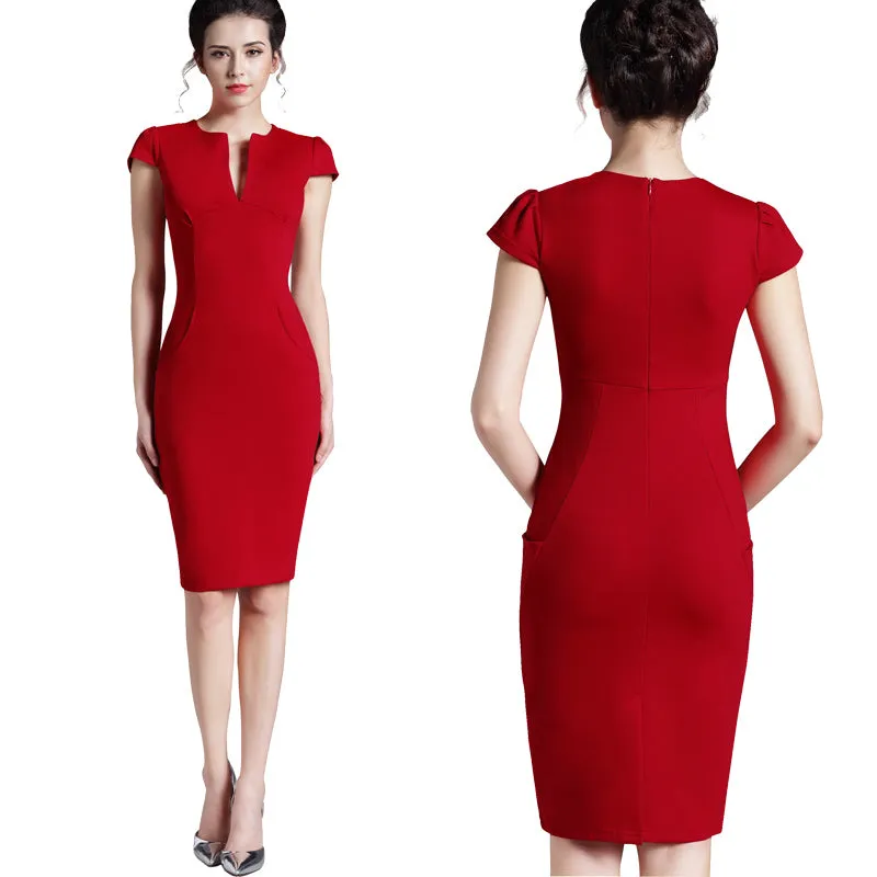 Bodycon Formal Dress | Knee Length Formal Dress - Stylemein