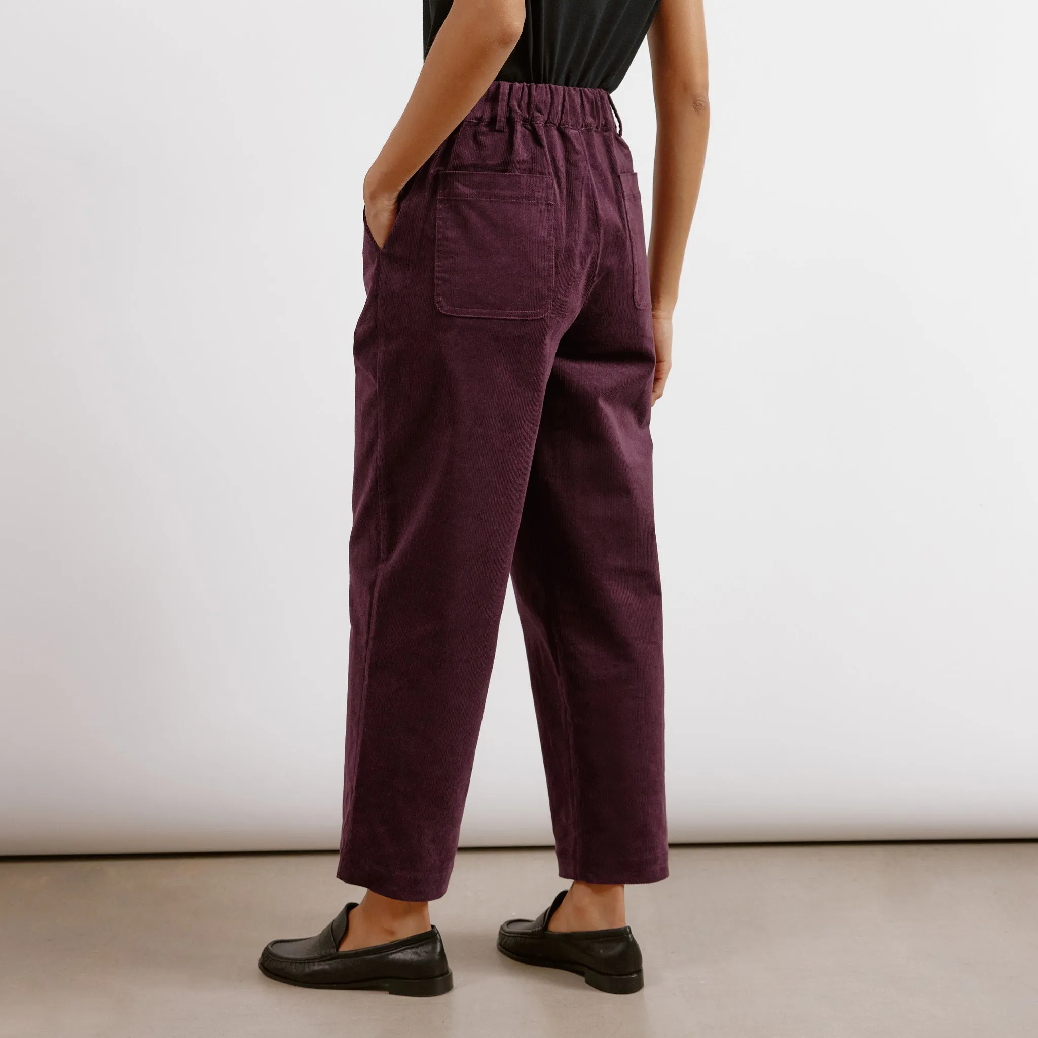 Burgundy Cord Relaxed Trouser