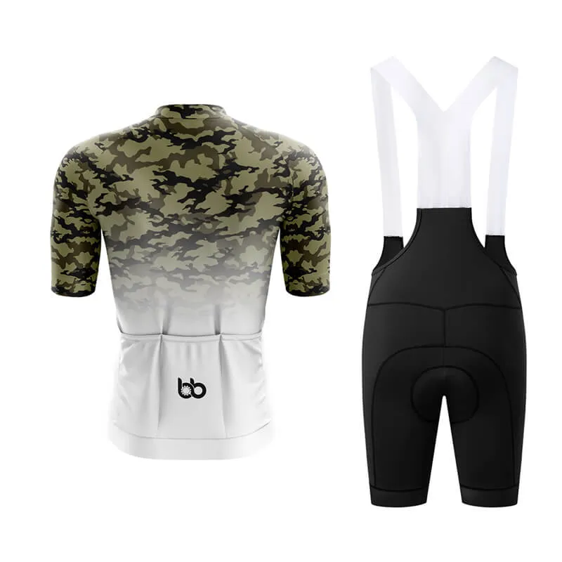 Camouflage Neck Aero Cycling Kit (V3) (Green-White)