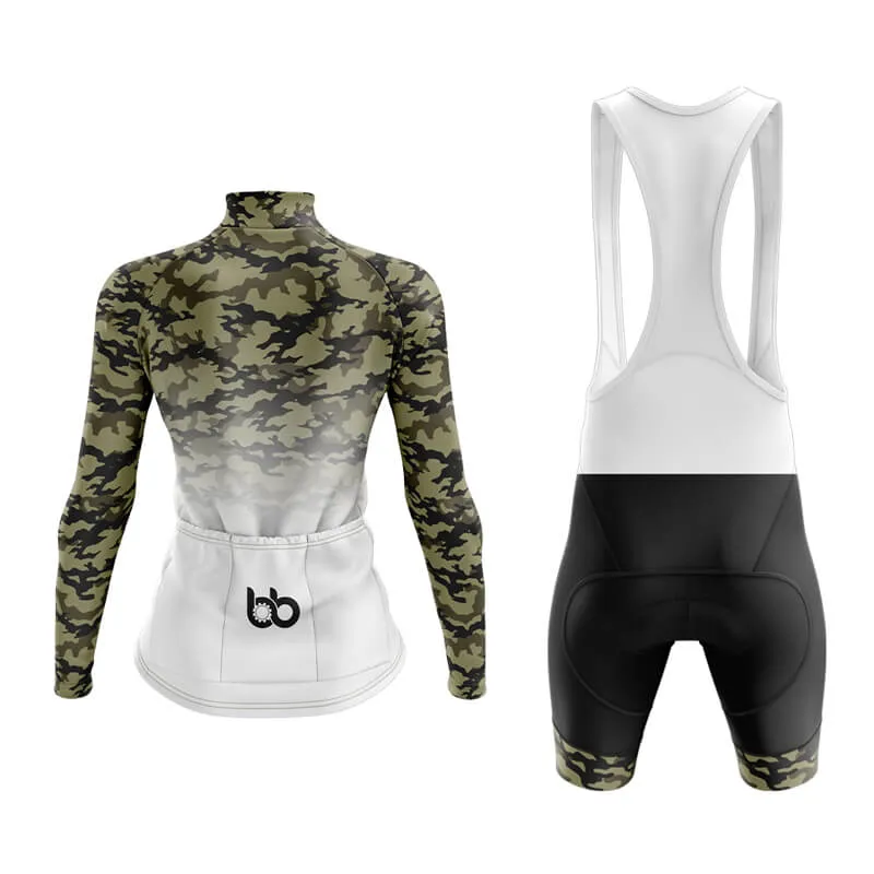 Camouflage Neck Aero Cycling Kit (V3) (Green-White)