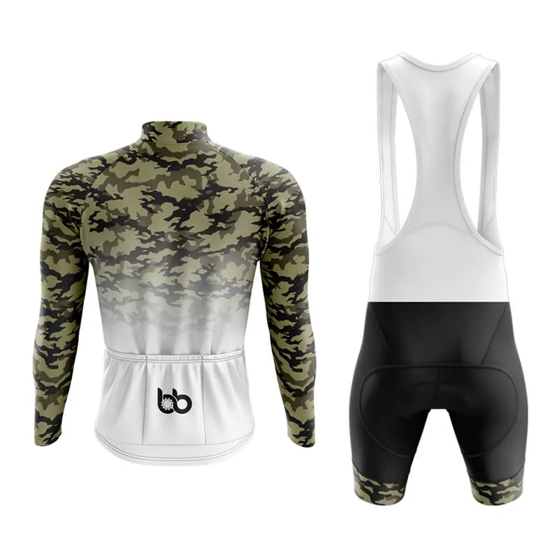 Camouflage Neck Aero Cycling Kit (V3) (Green-White)