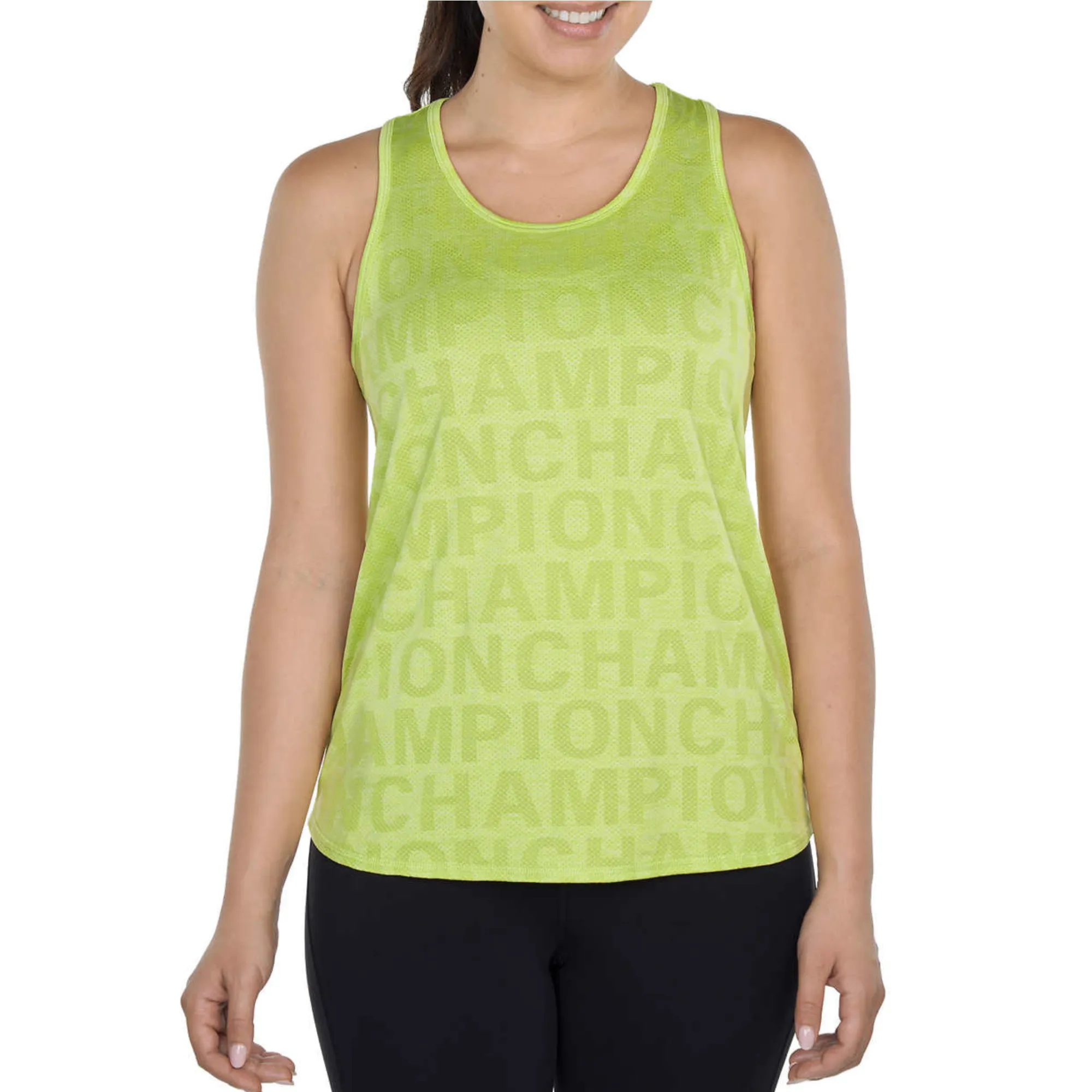 Champion Women's Racerback Logo Print Active Performance Tank Top