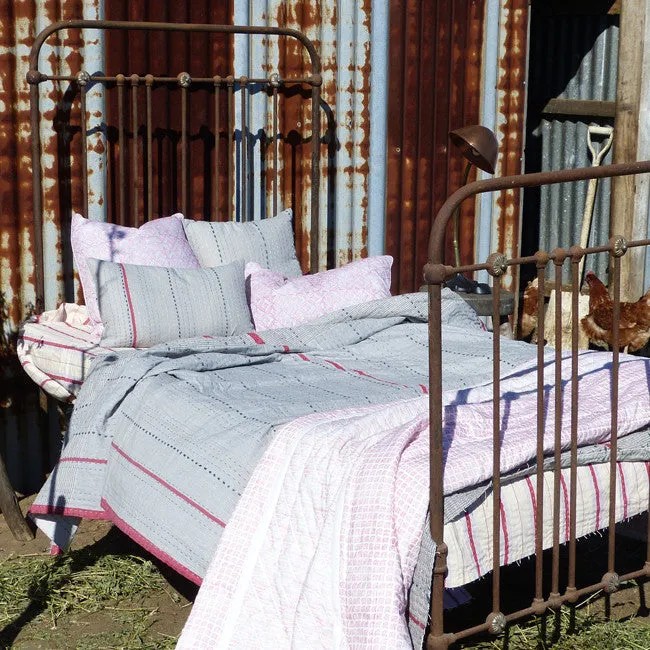 Charcoal Pinstripe quilt