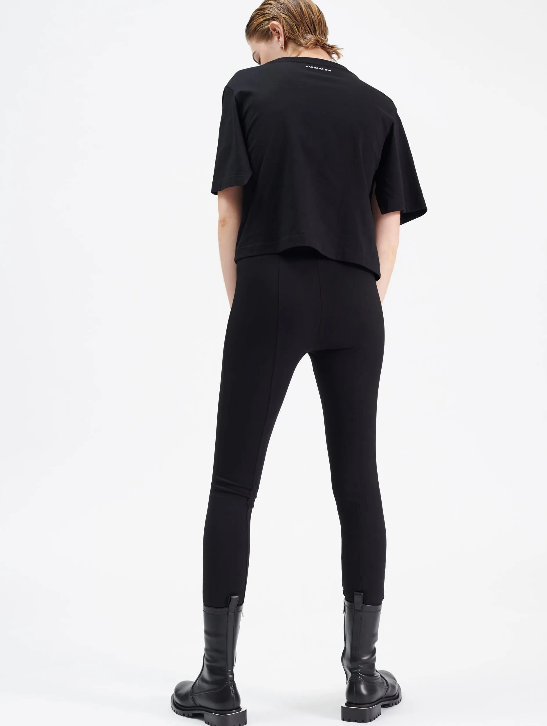 Close-fit jersey trousers