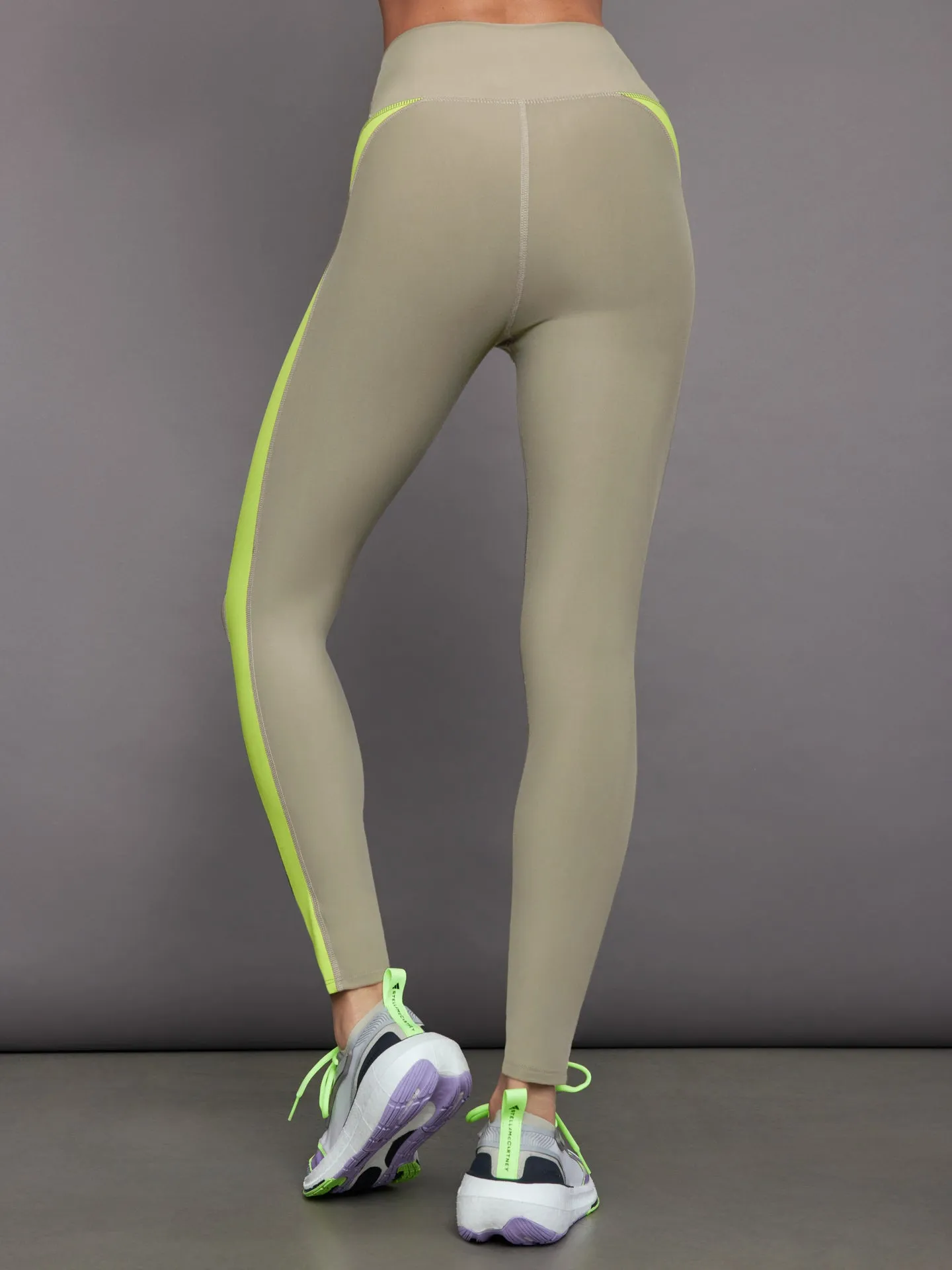 Colorblock Legging in Melt - Silversage / Acid Lime