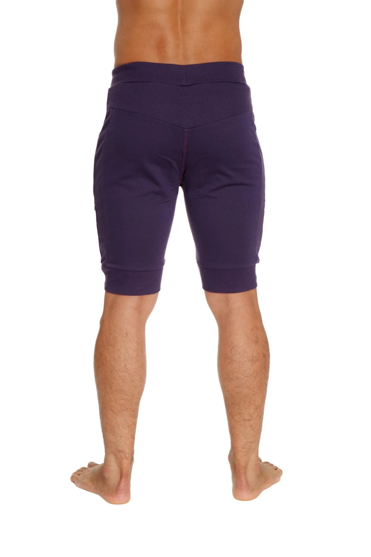 Cuffed Yoga Short (Eggplant)