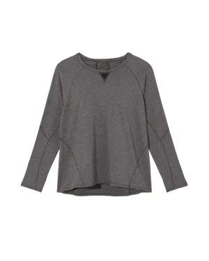 Dahlia Long Sleeve Tee | Charcoal Grey