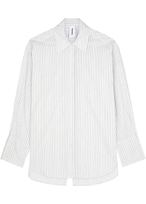 Daphne Shirt in Painted Pinstripe Blue