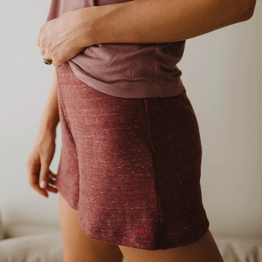 Daze Shorts, Heather Maroon