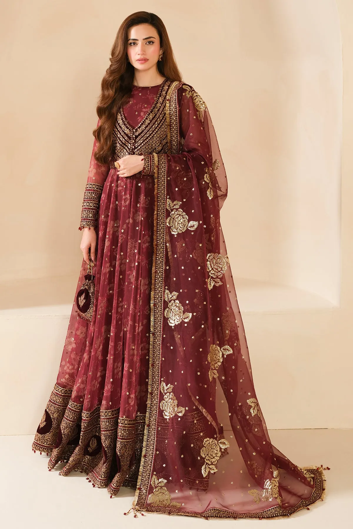 Embroidered Velvet Formal VF-2033