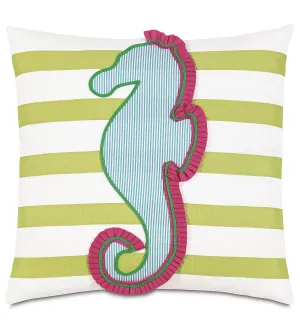 Epic Alex Seahorse Applique Pillow Cover 20x20