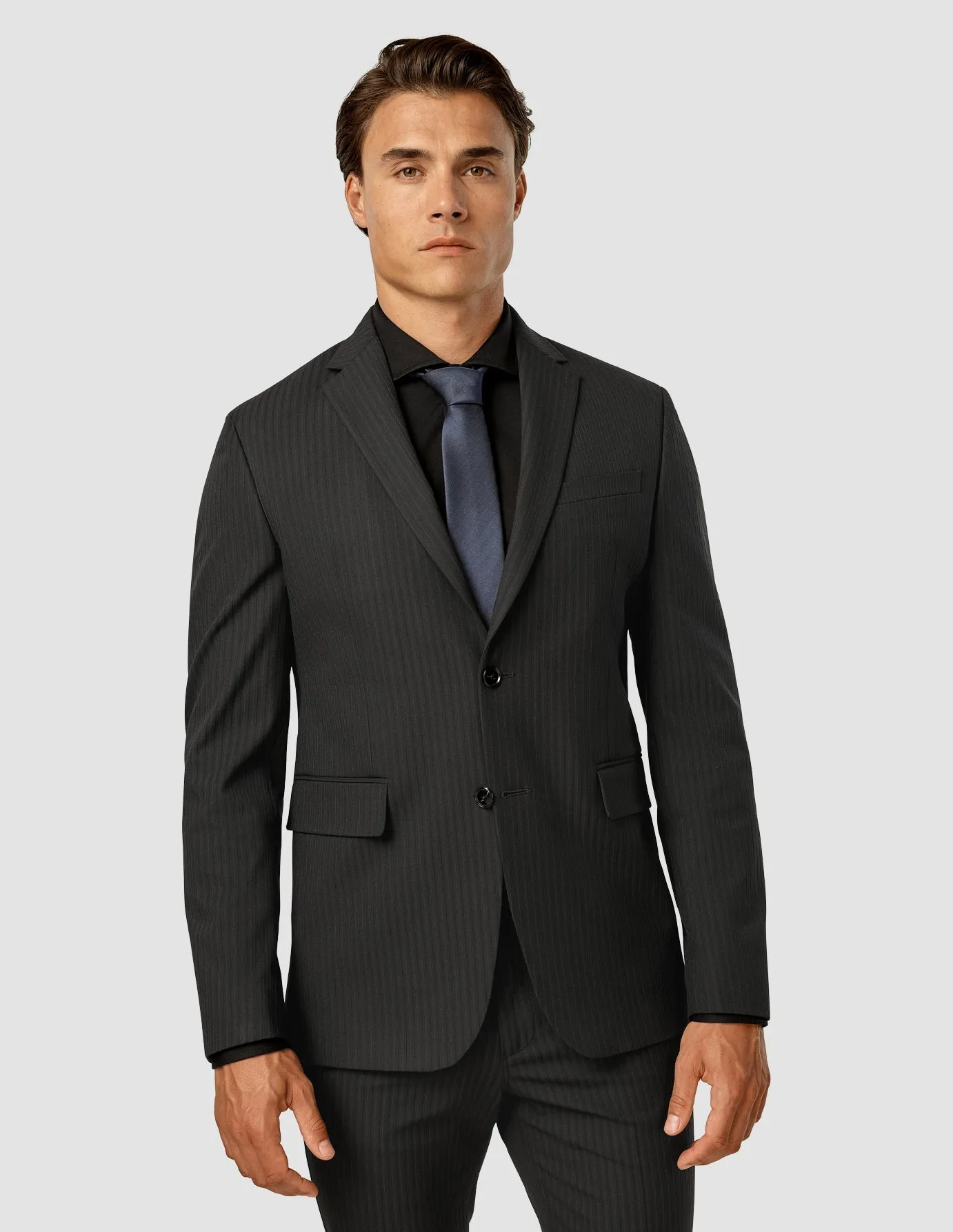 Essential Suit Asphalt Pinstripe