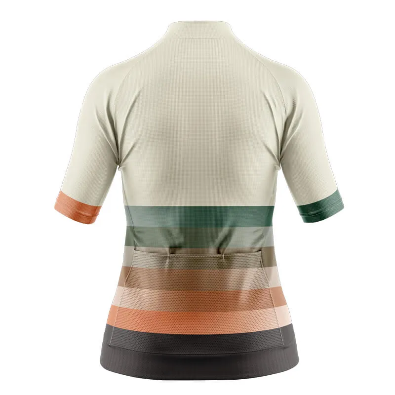 Gradient Frequency Aero jerseys (Beige-Green-Orange)