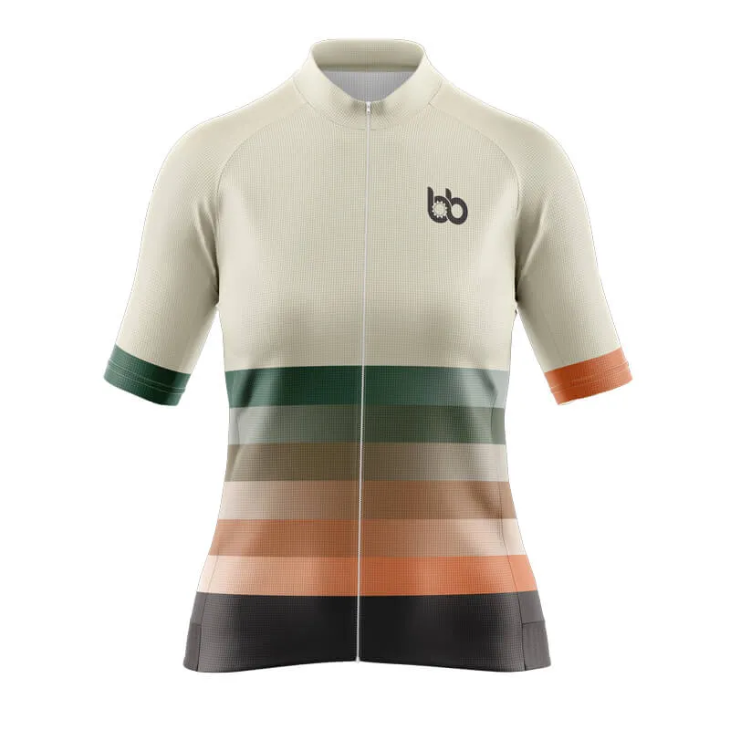 Gradient Frequency Aero jerseys (Beige-Green-Orange)