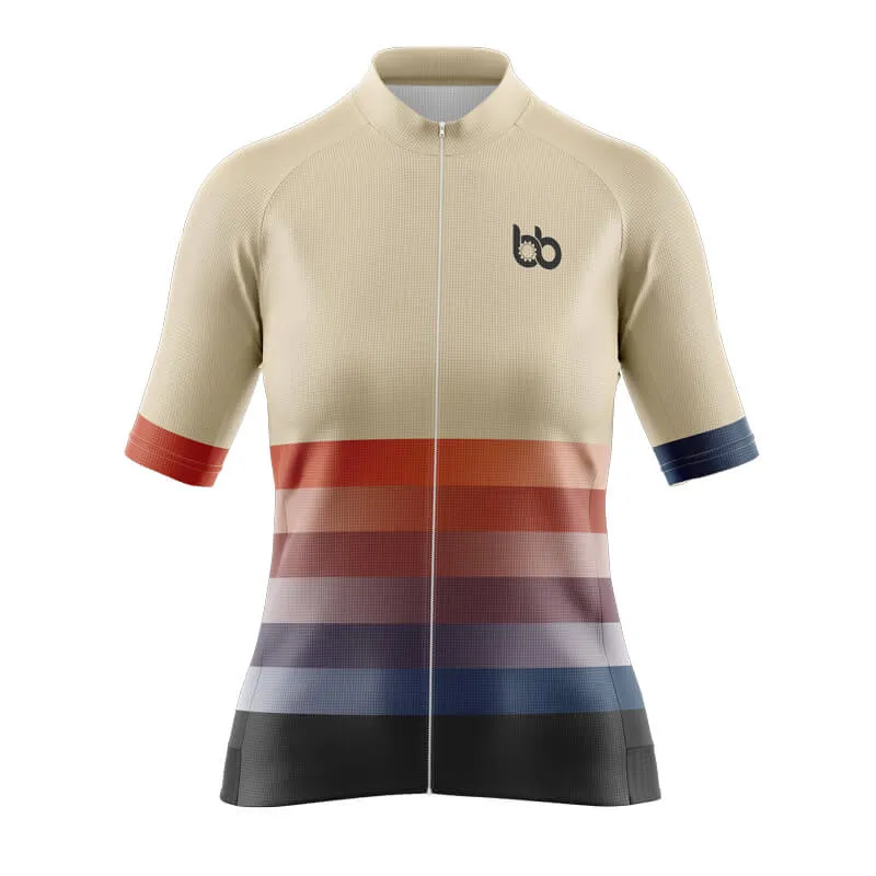 Gradient Frequency Aero jerseys (Beige-Orange-Blue)