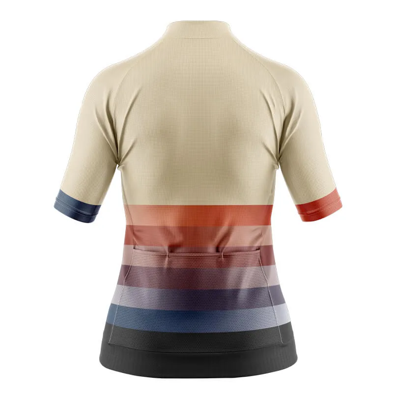 Gradient Frequency Aero jerseys (Beige-Orange-Blue)