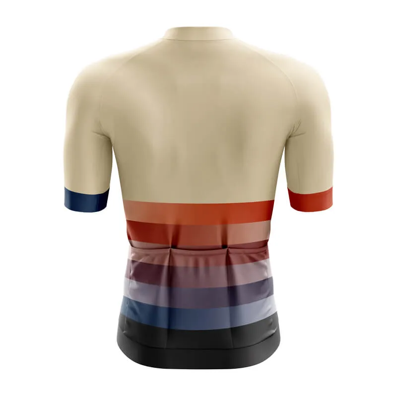 Gradient Frequency Aero jerseys (Beige-Orange-Blue)