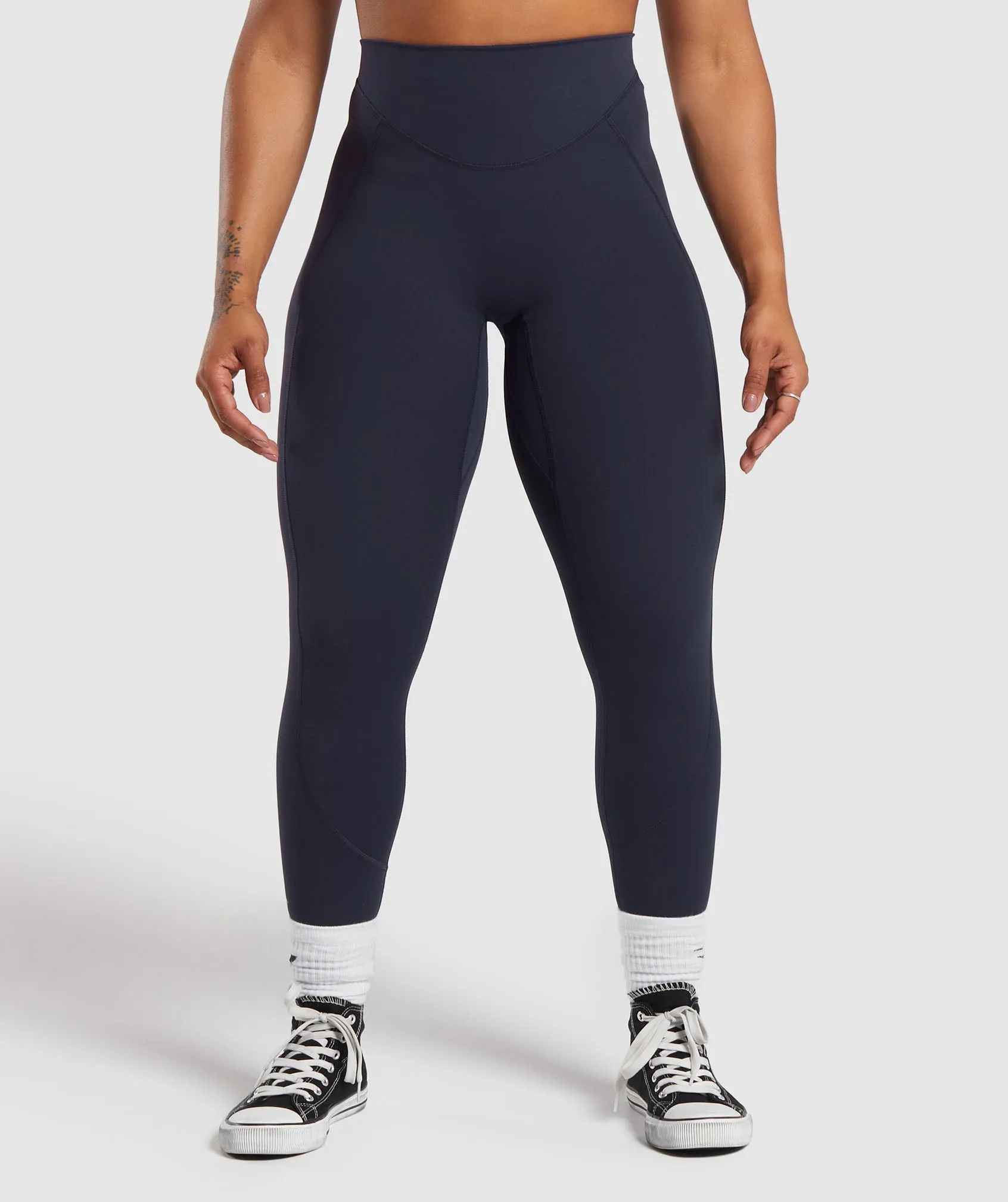 Gymshark Lifting Dipped Waistband Leggings - Heavy Blue