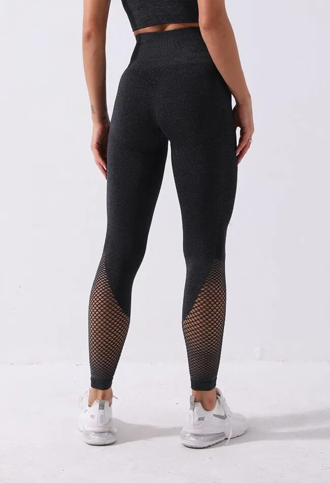 High-Waist Mesh Seamless Legging - Zephyr