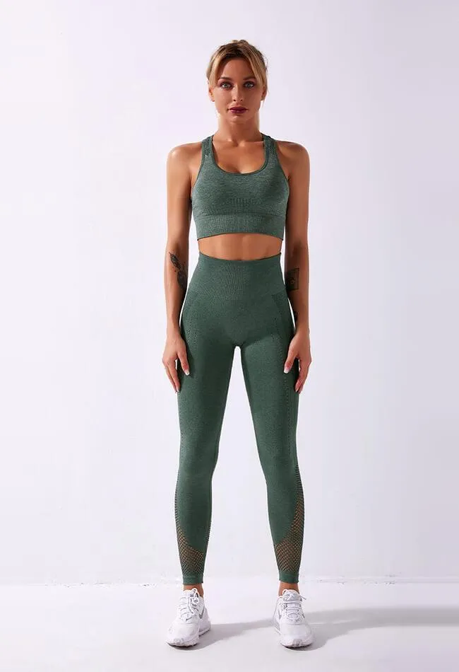 High-Waist Mesh Seamless Legging - Zephyr