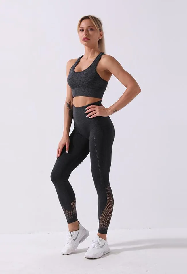 High-Waist Mesh Seamless Legging - Zephyr