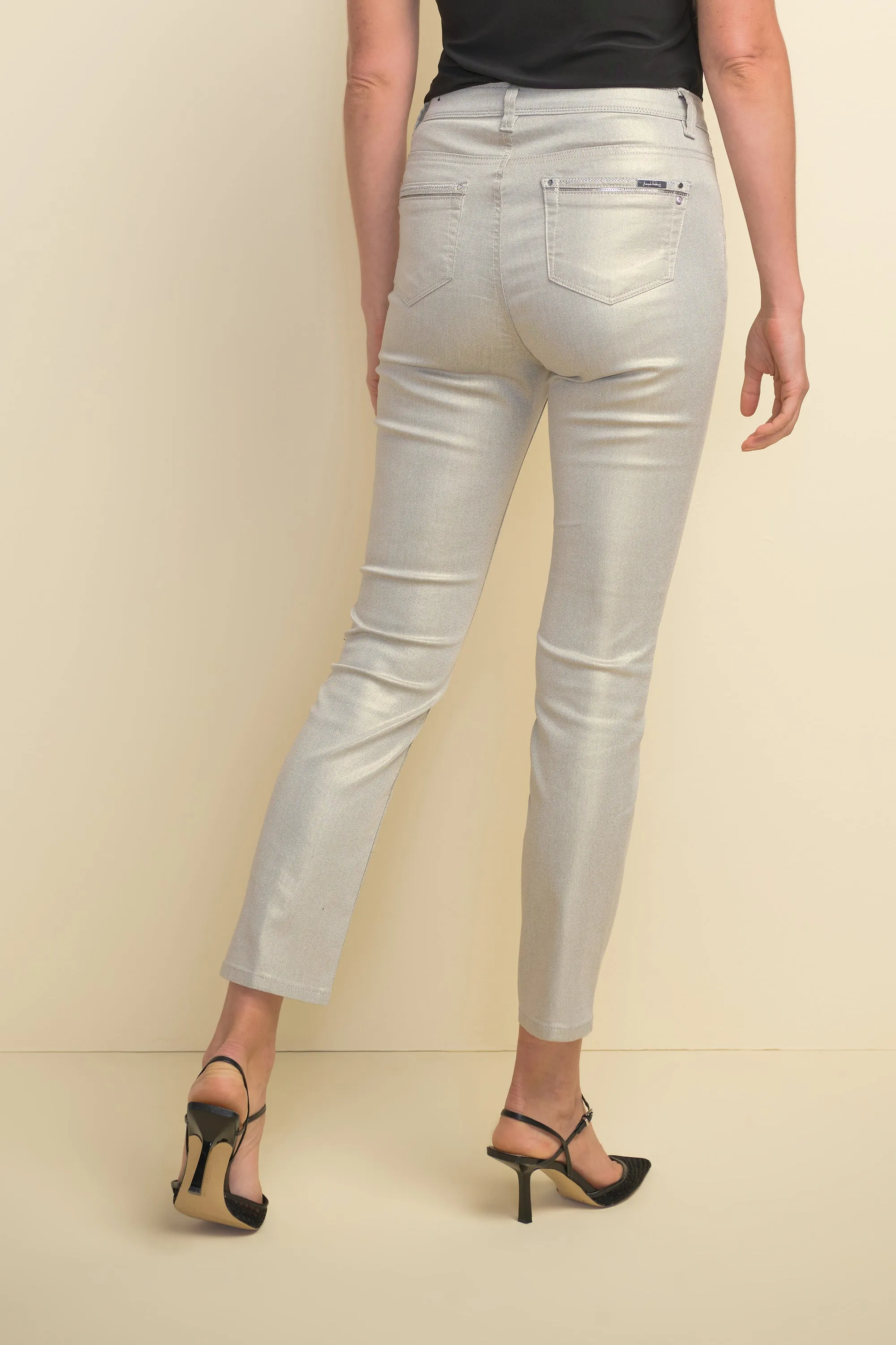 Joseph Ribkoff Slm-Fit, Metallic Jeans