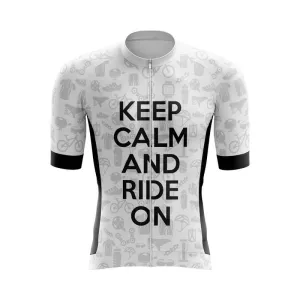 Keep Calm And Ride On Aero Jerseys (White)