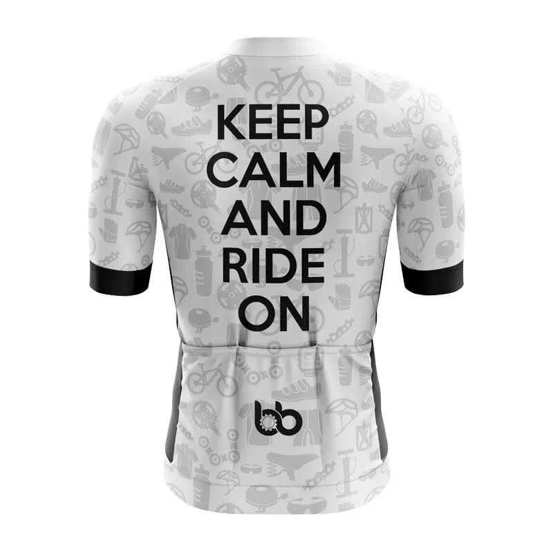 Keep Calm And Ride On Aero Jerseys (White)