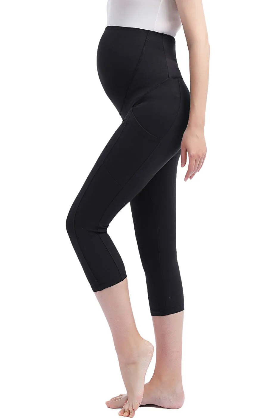 Kimi   Kai Maternity "Gwen" Belly Support Pocket Leggings ( 18.5" Inseam)