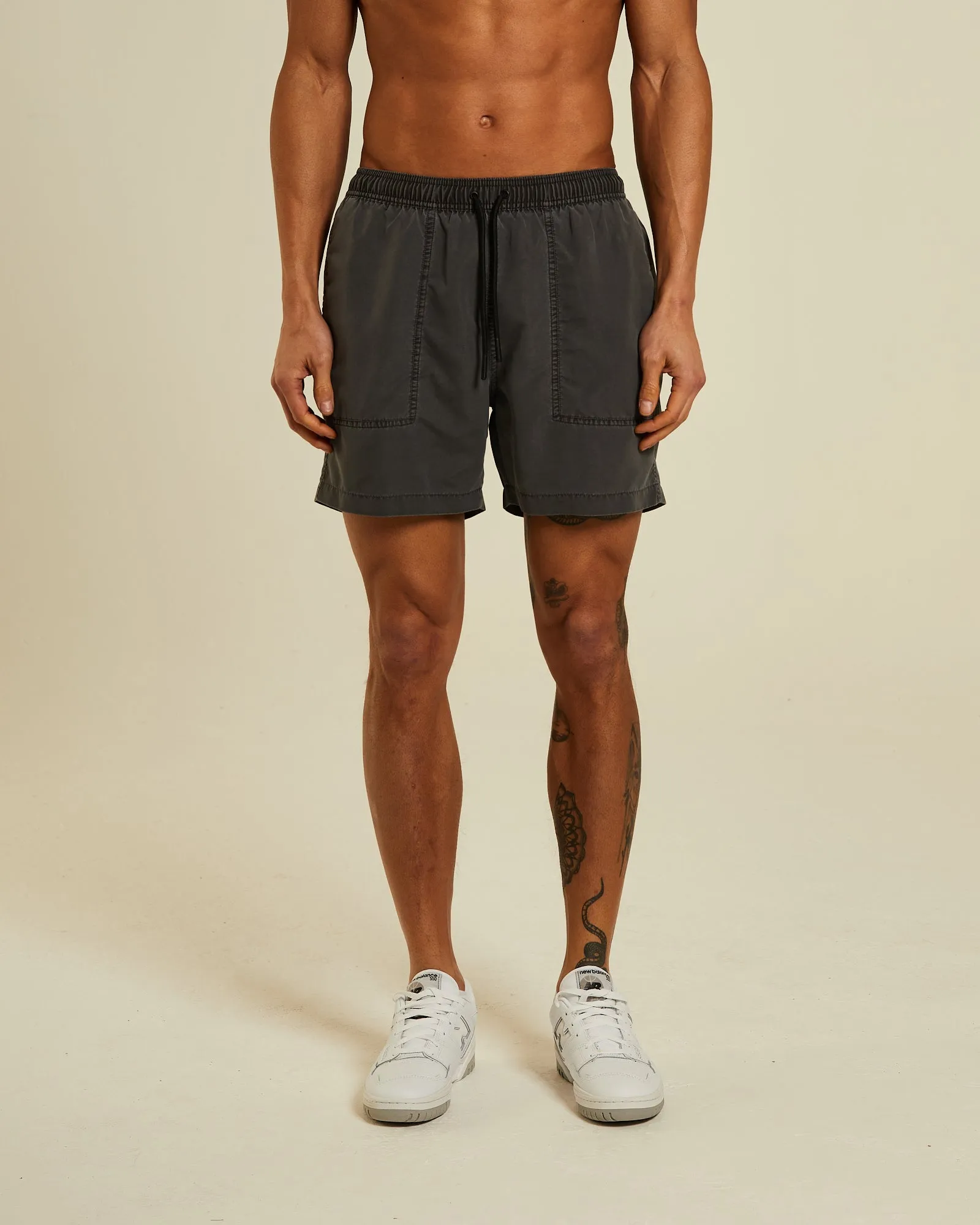 Lev Swim Shorts Washed Black