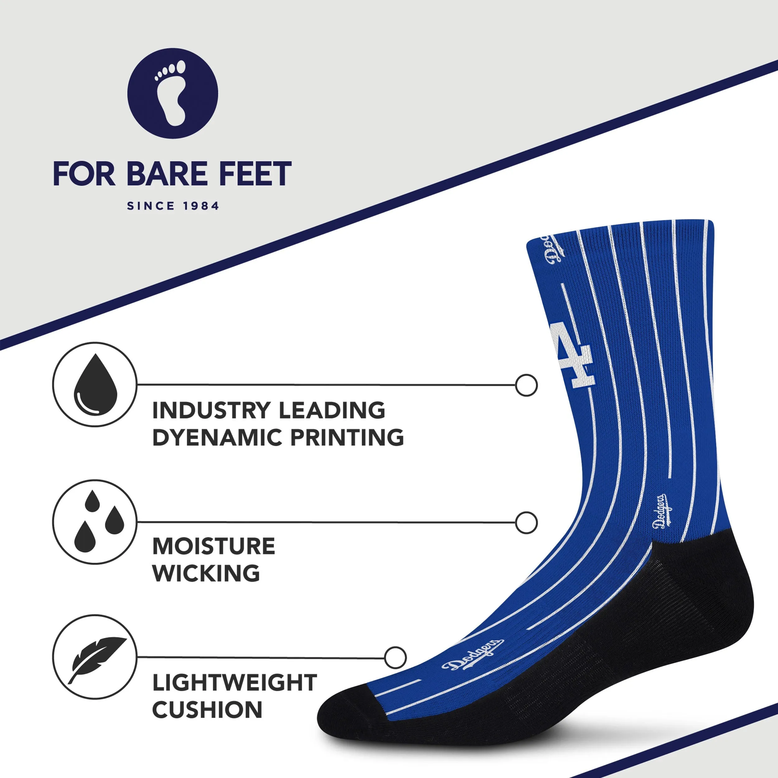 Los Angeles Dodgers Pinstripe Socks