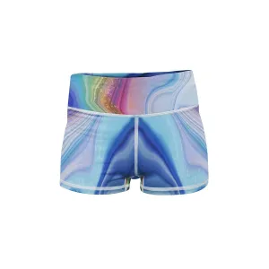 Marble Drift Yoga Shorts