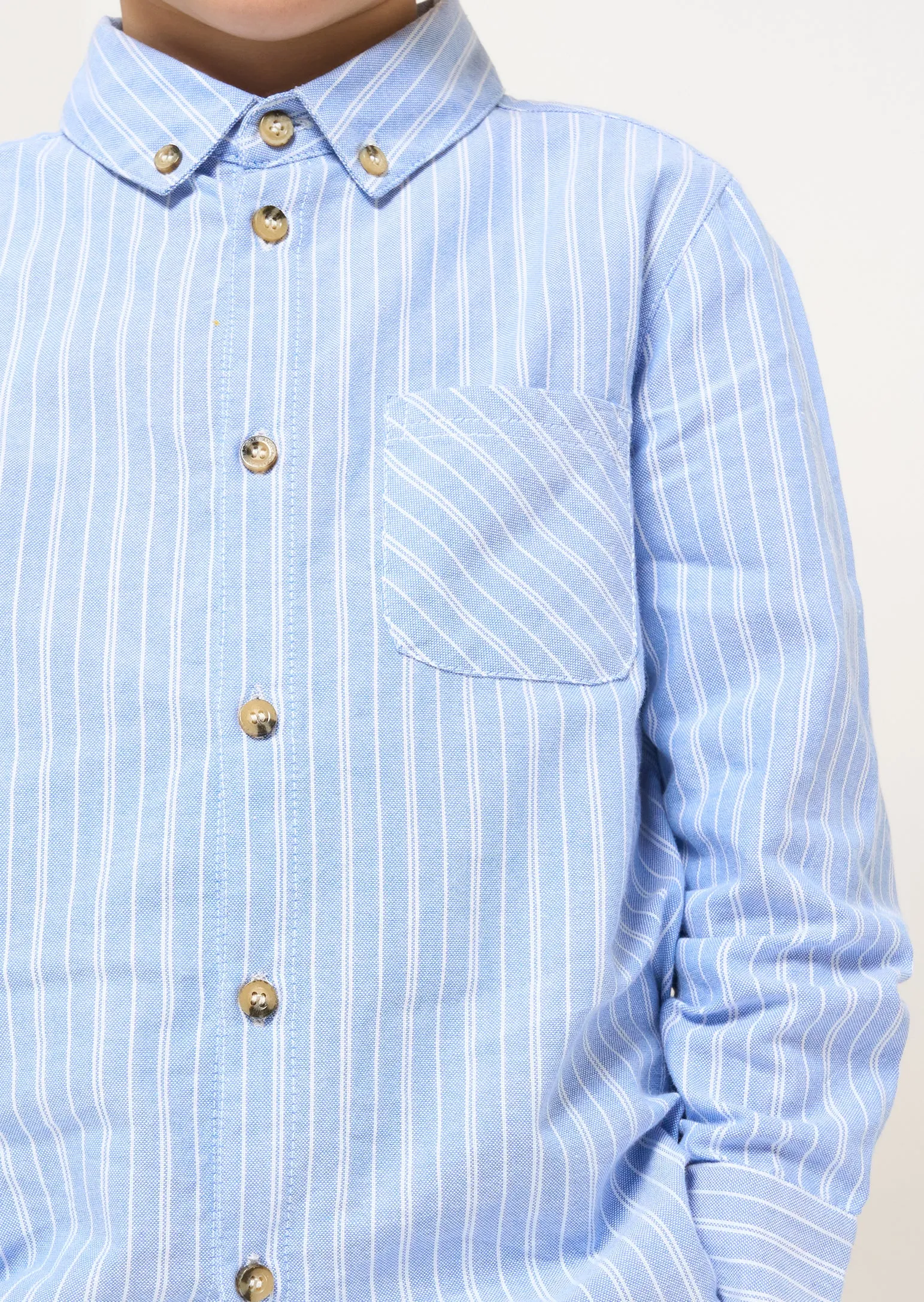 Marco Blue Pinstripe Pocket Shirt