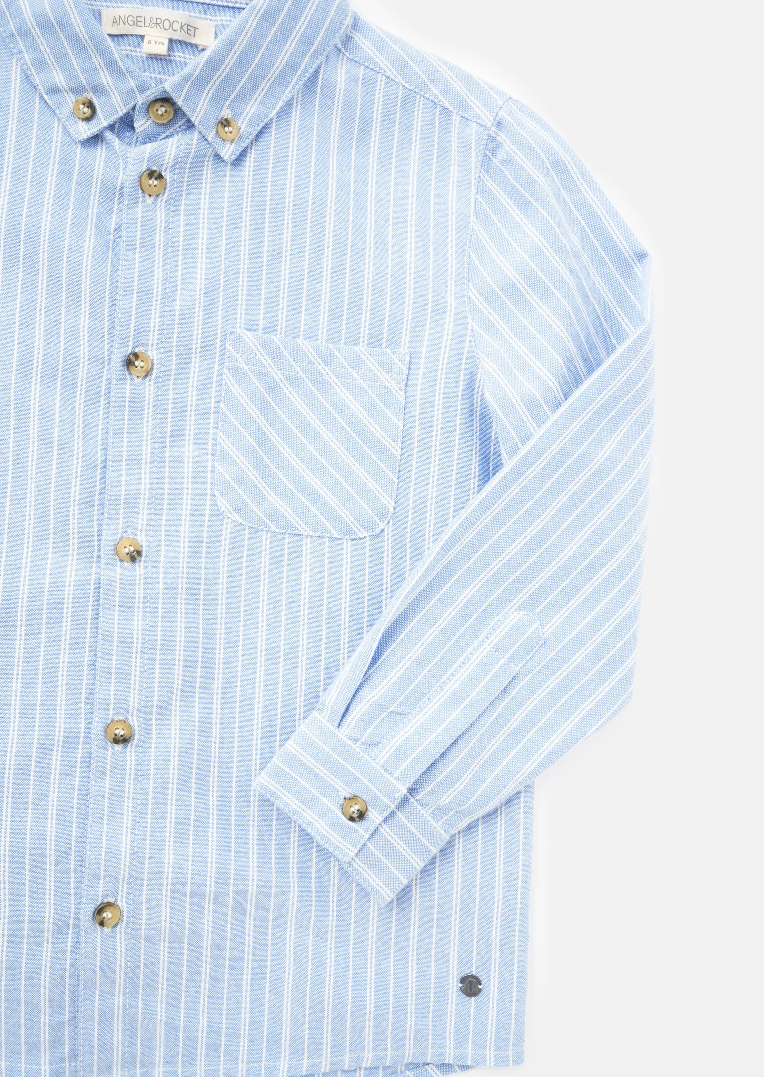 Marco Blue Pinstripe Pocket Shirt