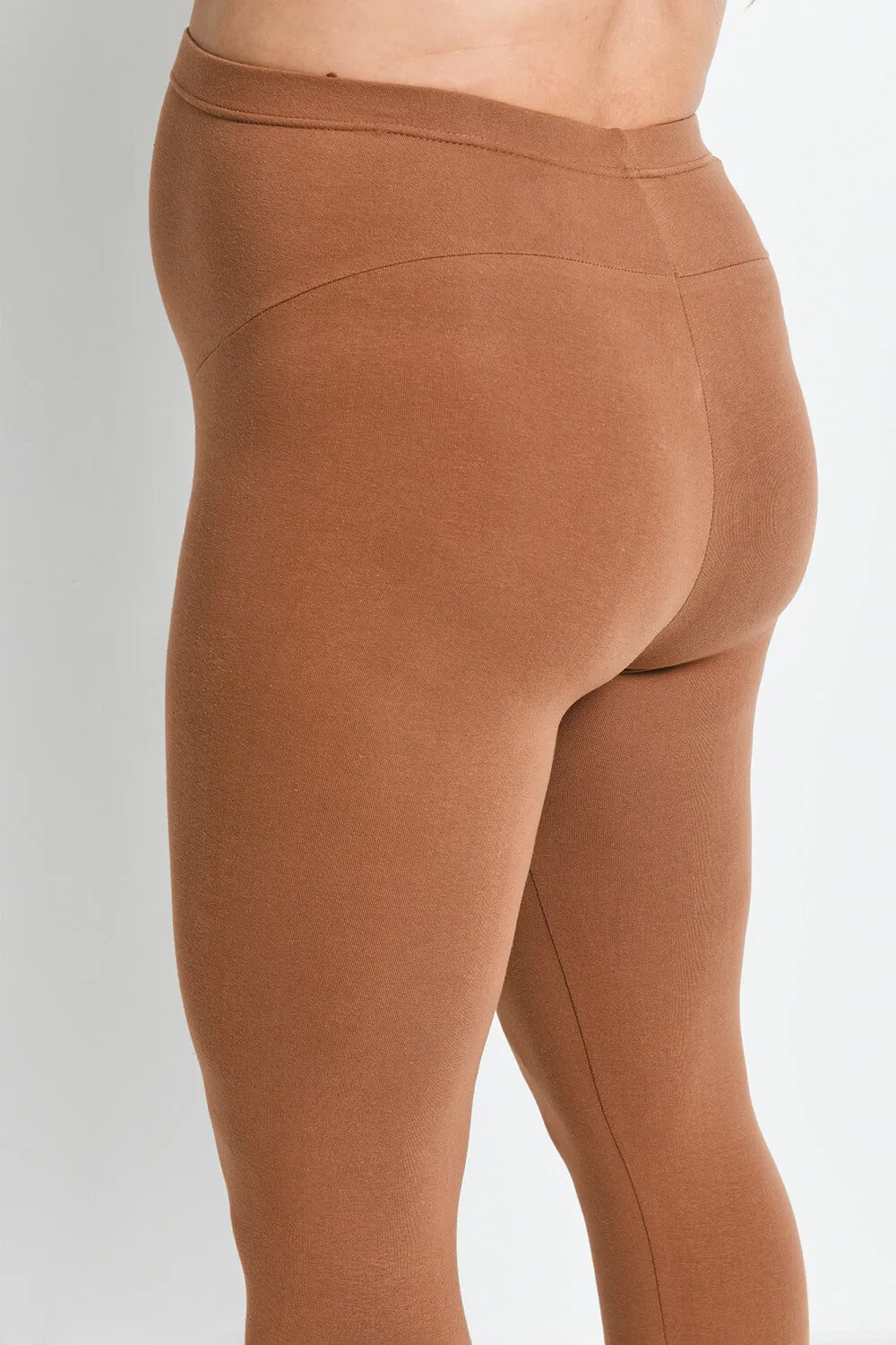 Maternity Everyday Cropped Leggings - Mocha Brown