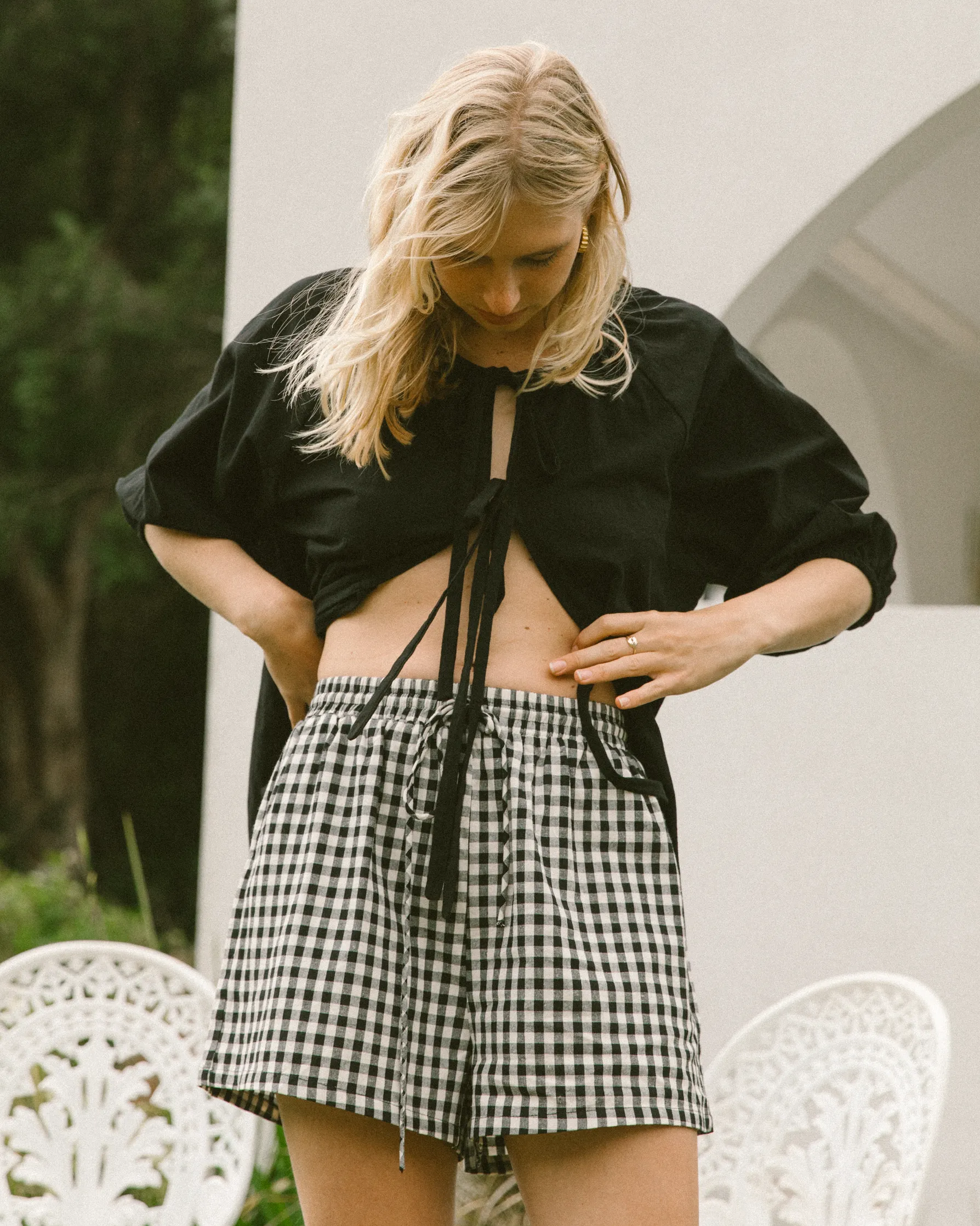 Matilda Shorts | Black Gingham