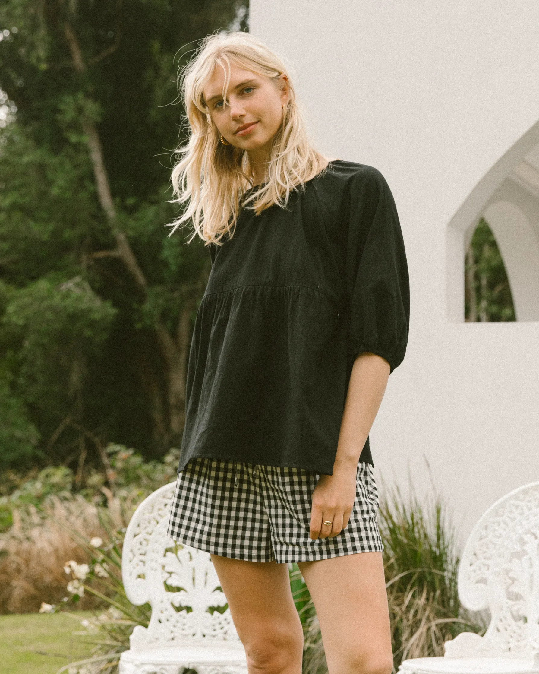 Matilda Shorts | Black Gingham